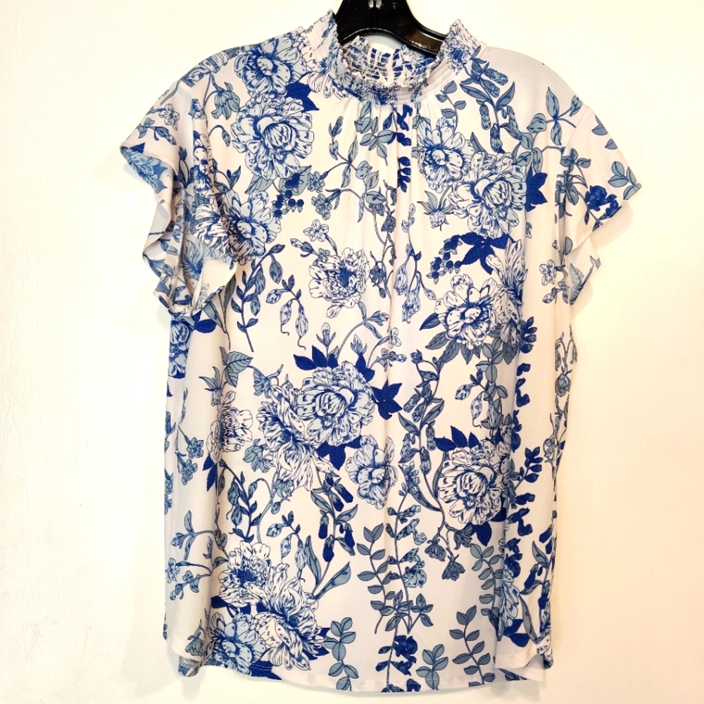 7th Avenue Design Studio New York & Company Floral Blouse Women's XL